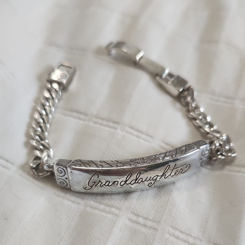 Brighton silver-plated Granddaughter ID bracelet